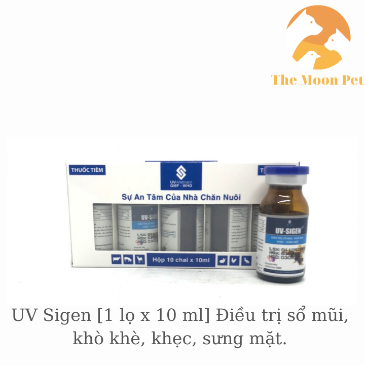 UV Sigen [1 lọ x 10 ml] Gà đá sổ mũi- Khò khè, khẹc- Sưng mặt