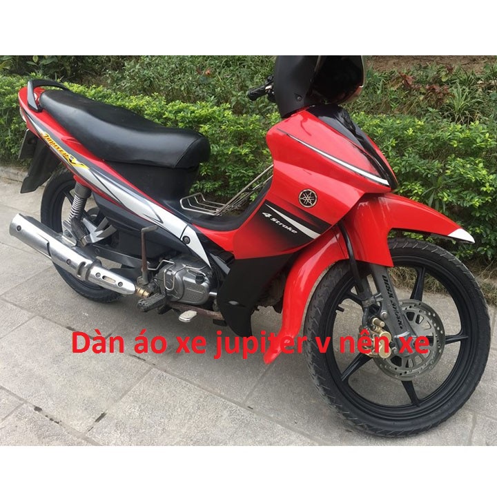 ( Tặng Tem )Bộ Vỏ Nhựa - Dàn áo xe  JUPITER V màu  ĐỎ - nhựa nguyên sinh ABS loai 1