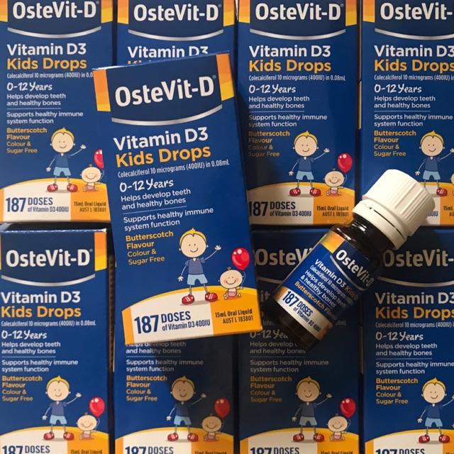 Vitamin D3 Ostevit D Drops Cho Bé 0 – 12 Tuổi ( Mẫu Mới)