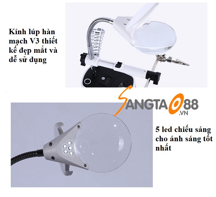 Kính lúp hàn mạch V3 MG16090C ( CÁNH TAY ĐẮC LỰC THỢ SỬA CHỮA MẠCH ĐIỆN TỬ )