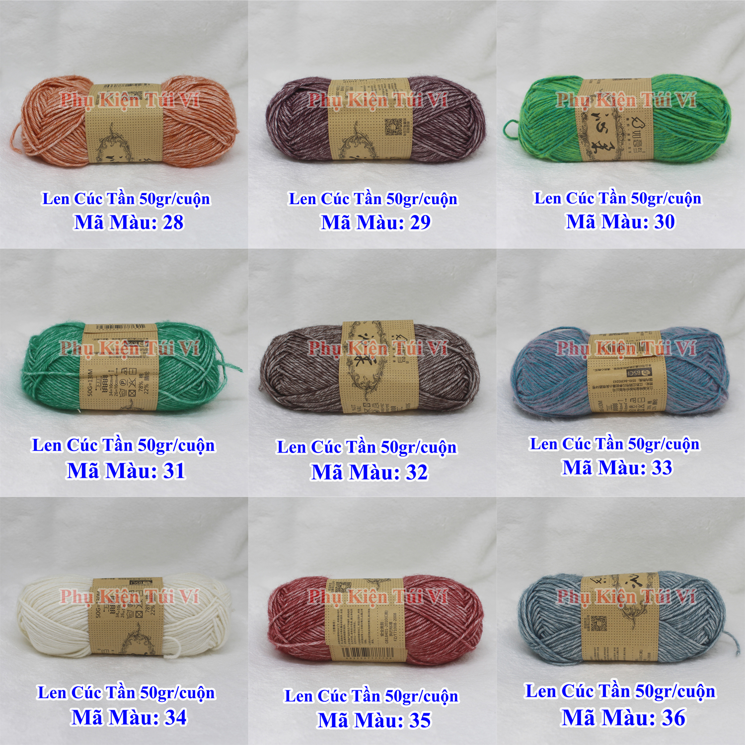 Len cúc tần 40k/50g ~130m