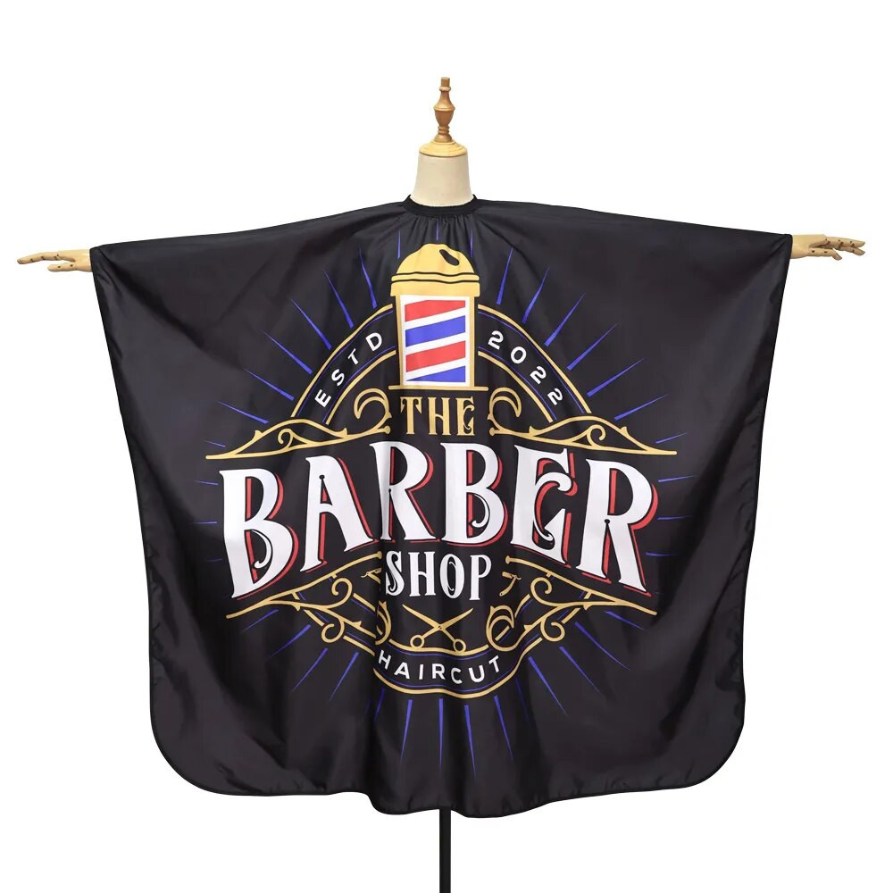 Áo choàng cắt tóc màu đen , khăn choàng, áo choàng Barber Shop chuyên nghiệp dành salon tóc 140x160cm