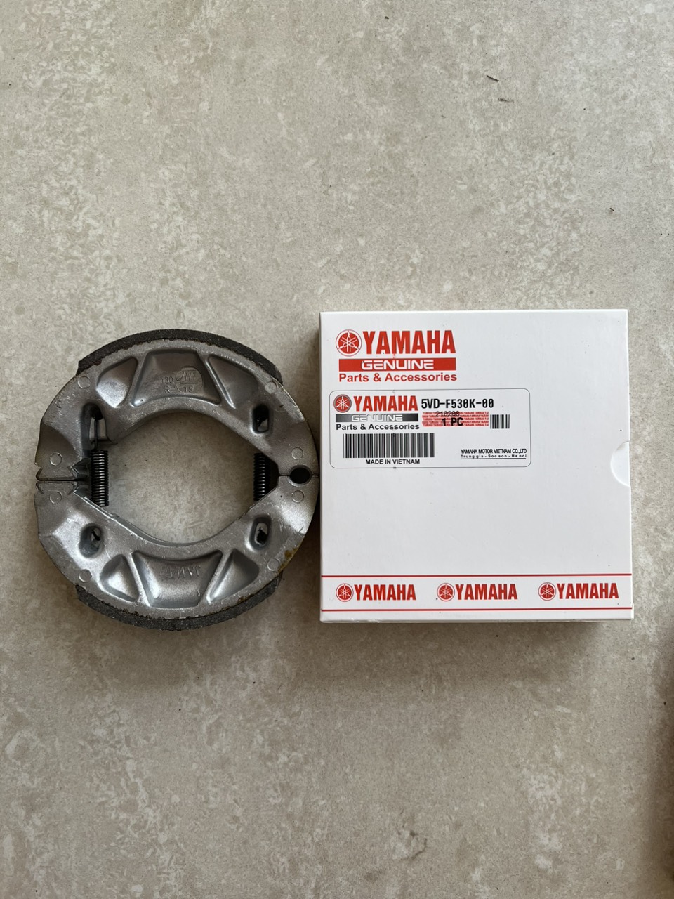 Má phanh cơ Yamaha to - Má phanh đùm sau xe Sirius, Jupiter, Exciter..Bố thắng sau