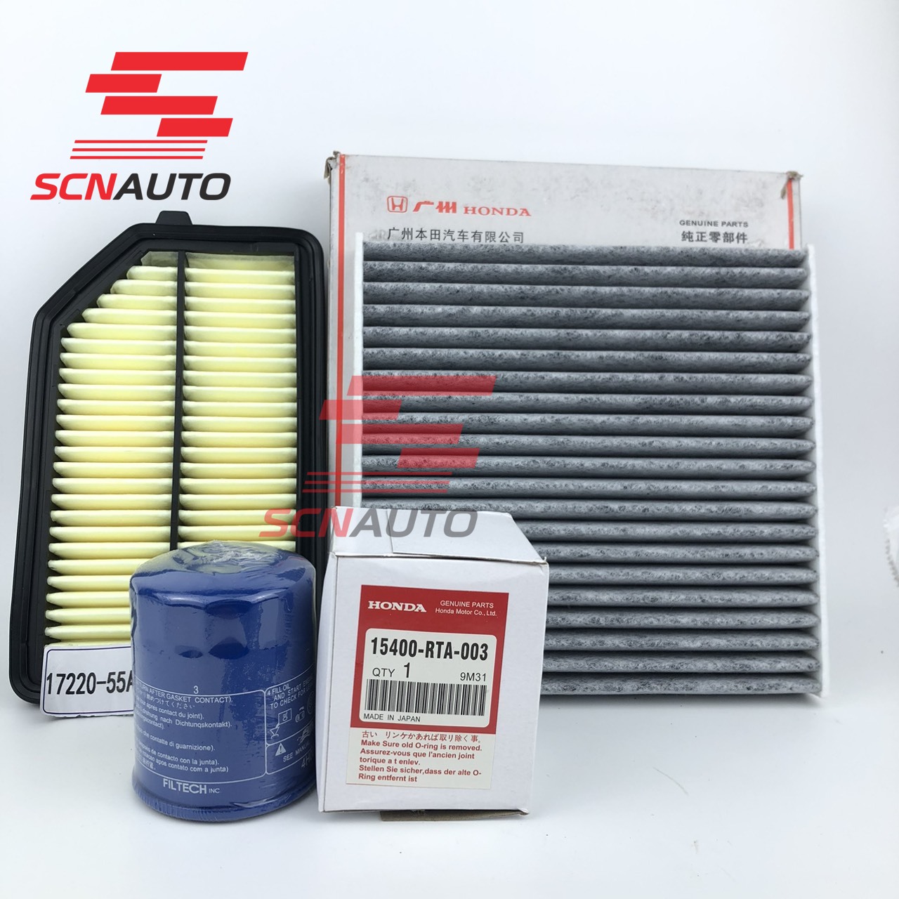 Combo 3 Món Lọc Honda City 2015 - 2019 (Lọc gió điều hòa, Lọc nhớt, lọc gió động cơ)