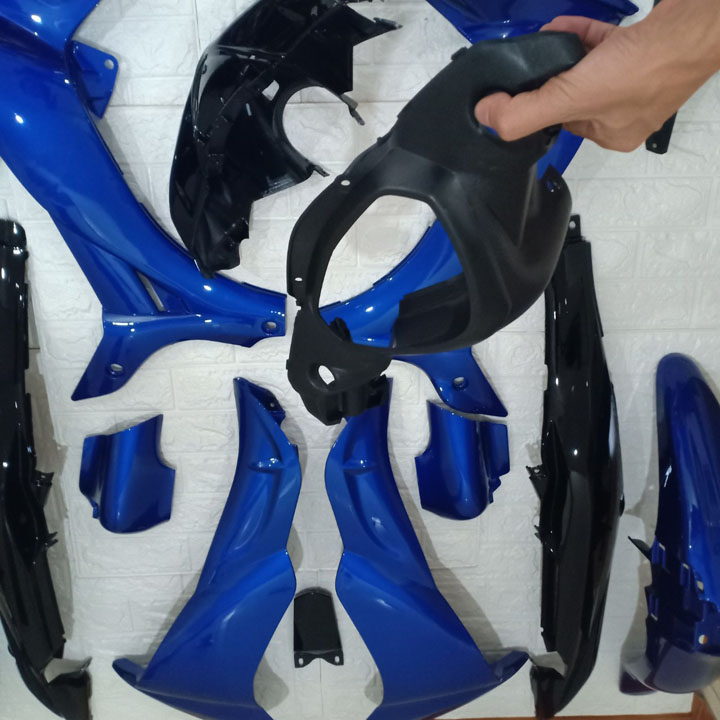 Trọn bộ dàn áo xe Jupiter V, nhựa ABS nguyên sinh cao cấp màu XANH DƯƠNG - có TẶNG BỘ TEM cao cấp, hàng đẹp chất lượng bảo đảm