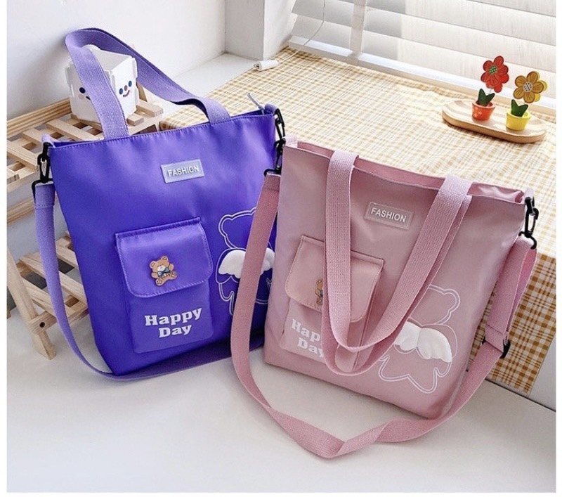 Tote đeo 2 kiểu Gấu thiên thần vừa A4 _TT25