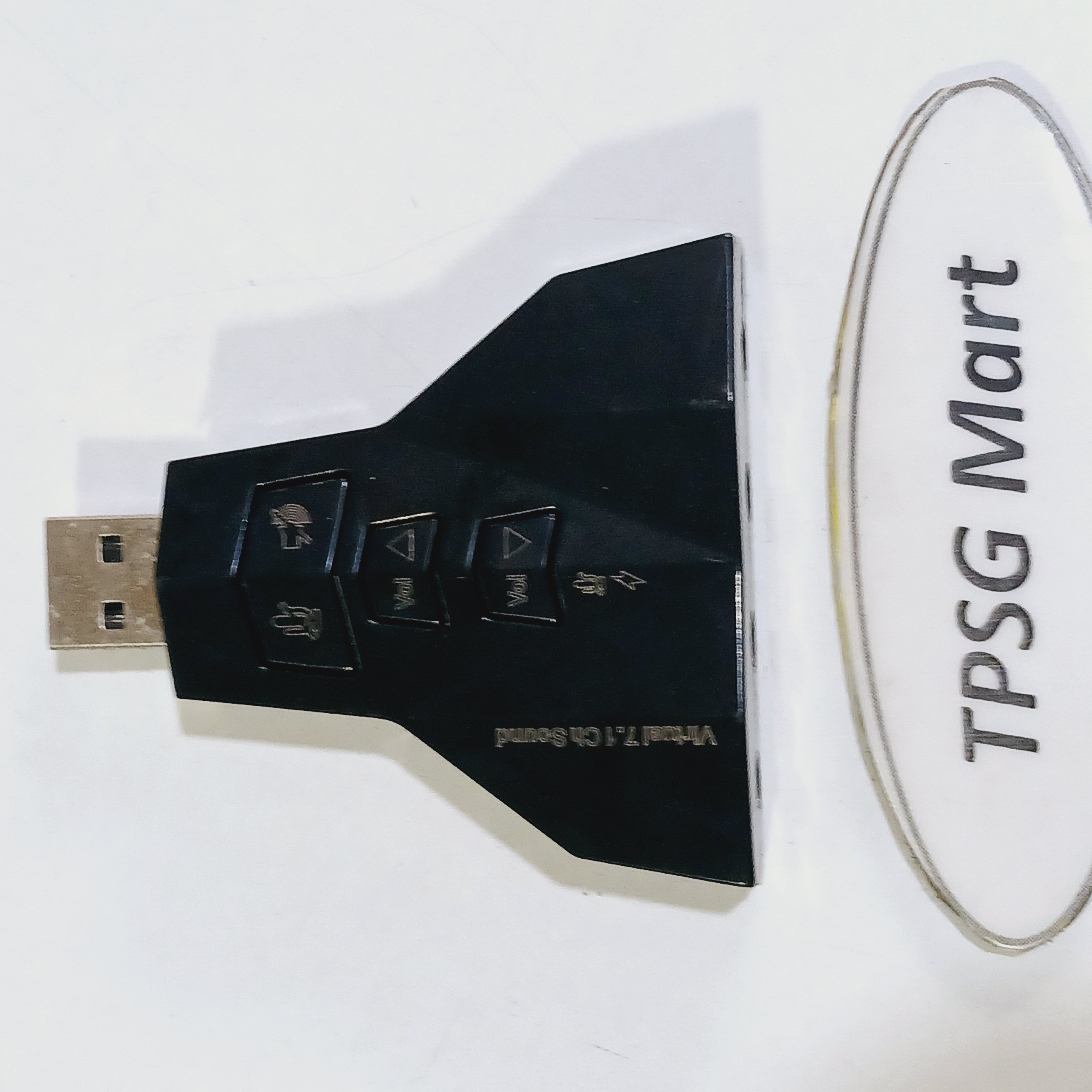 Card âm thanh / USB Sound Card Virtual 7.1 (Dạng phi thuyền 4 lổ)