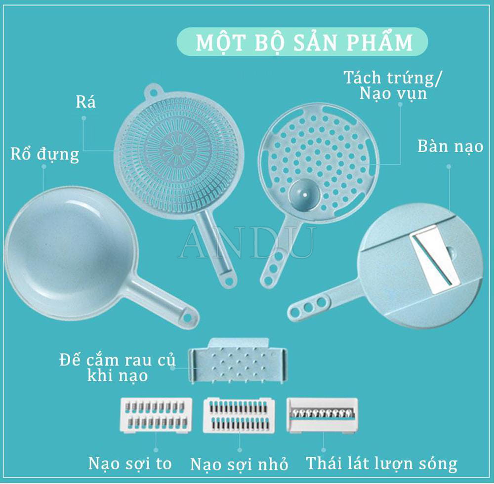 Bộ Dụng Cụ Nạo Củ Quả Lúa Mạch Đa Năng