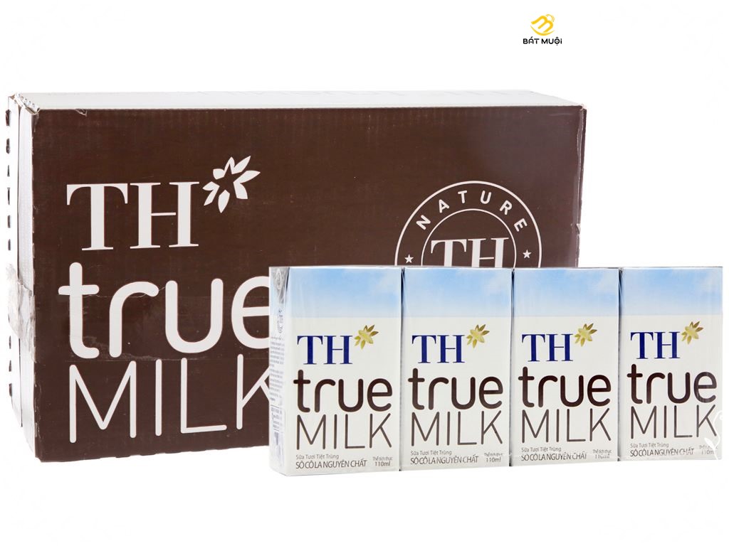 Sữa tươi tiệt trùng sô cô la TH true MILK 110ml - Thùng 48 hộp