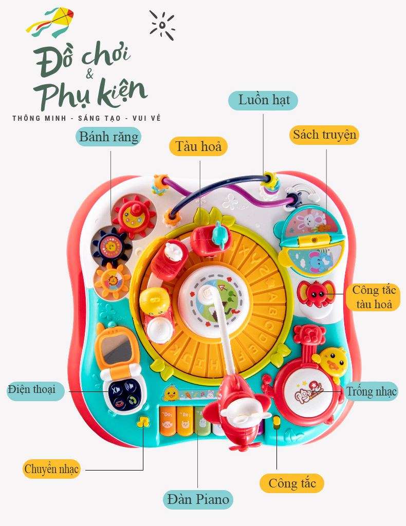 Bàn đồ chơi phát nhạc đa năng cho bé