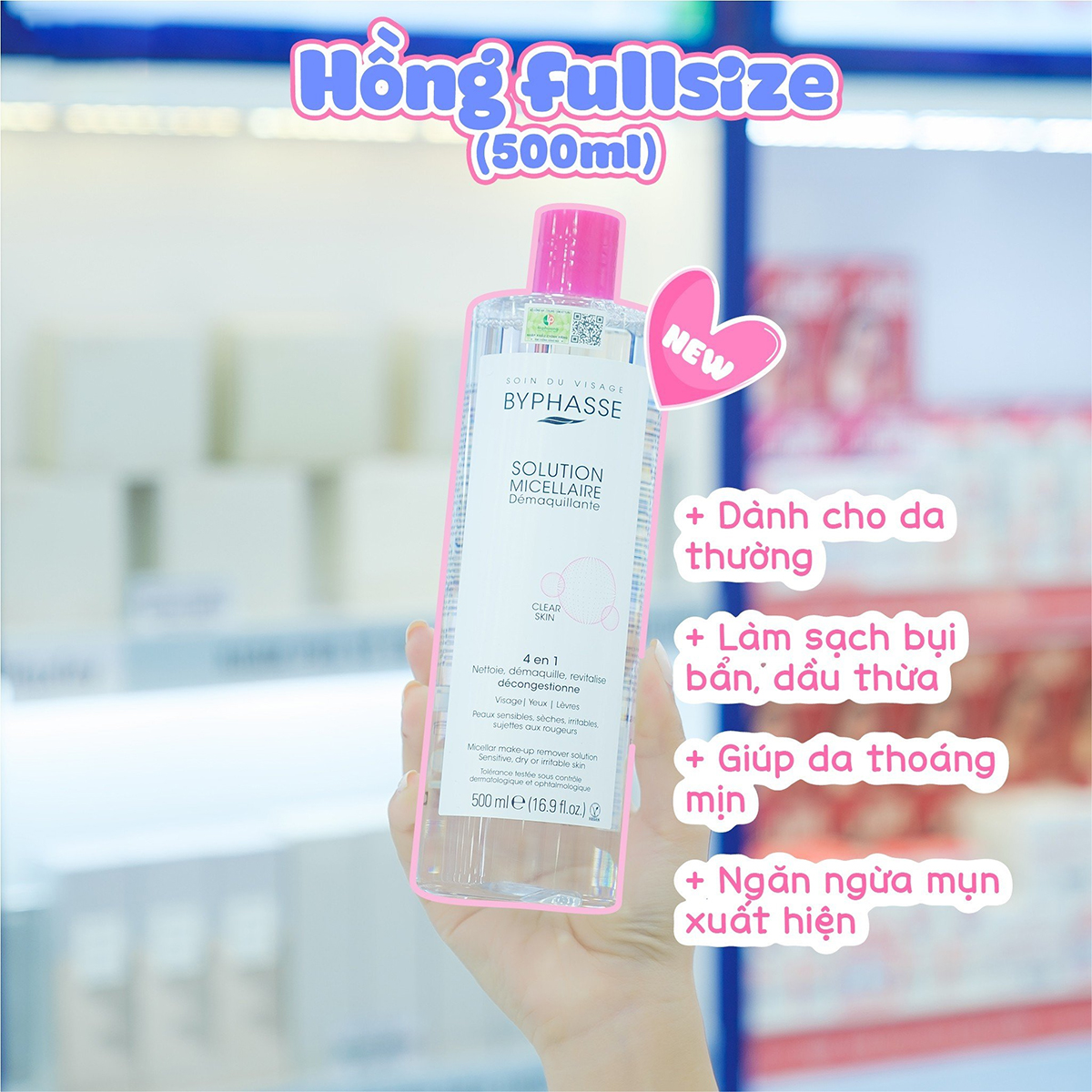 Nước Tẩy Trang Byphasse Micellar Make Up Remover Solution 500ml