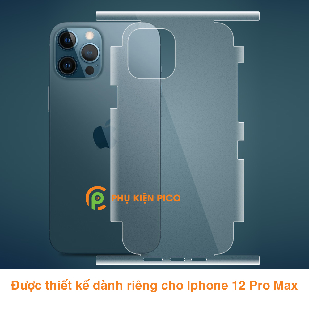 Dán lưng Iphone 12 Pro Max PPF cao cấp dẻo trong suốt full viền - Dán dẻo Iphone 12 Pro Max