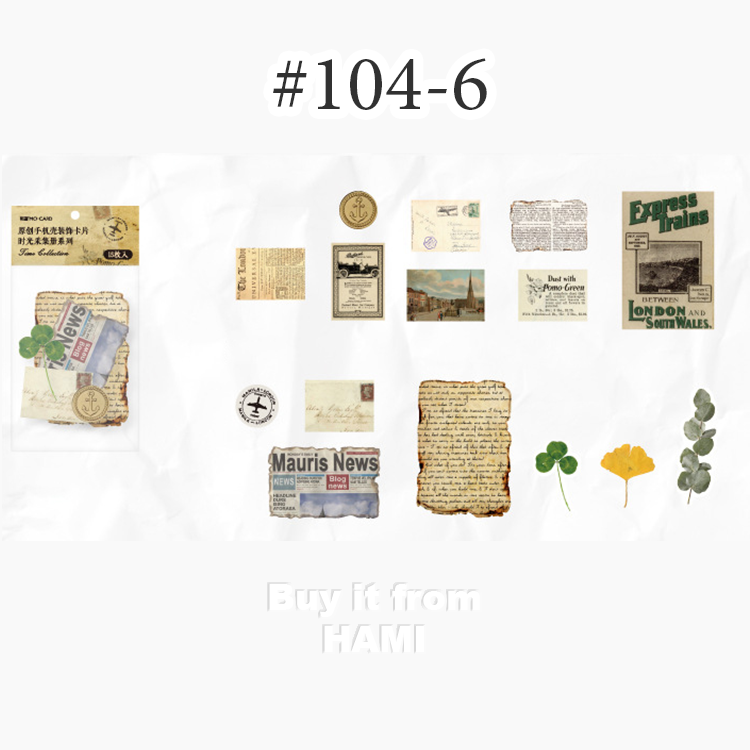 Sticker retro nhà máy gió trang trí Scrapbook, sổ tay, vở (set 15 sticker) - [ 104 ]