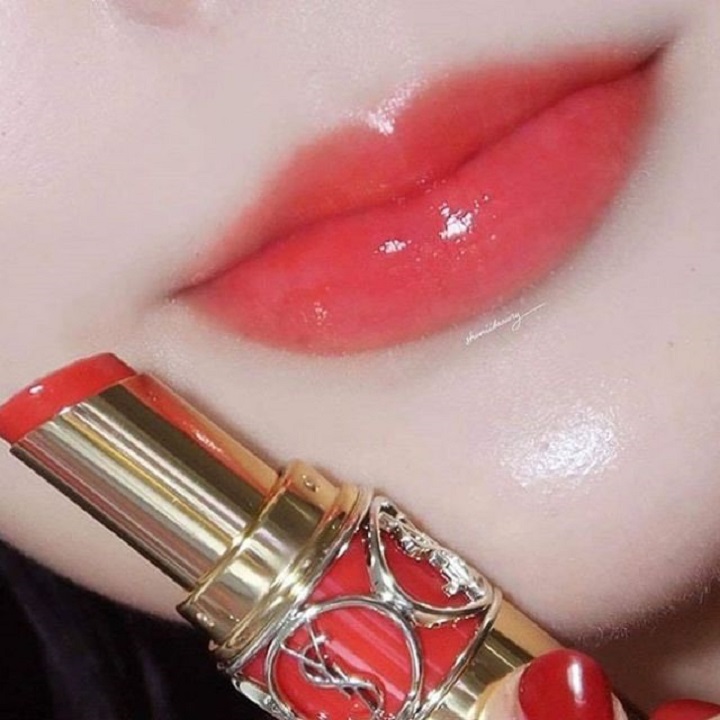 SON YSL Màu 82 Orange Crepe Màu Cam Đỏ
