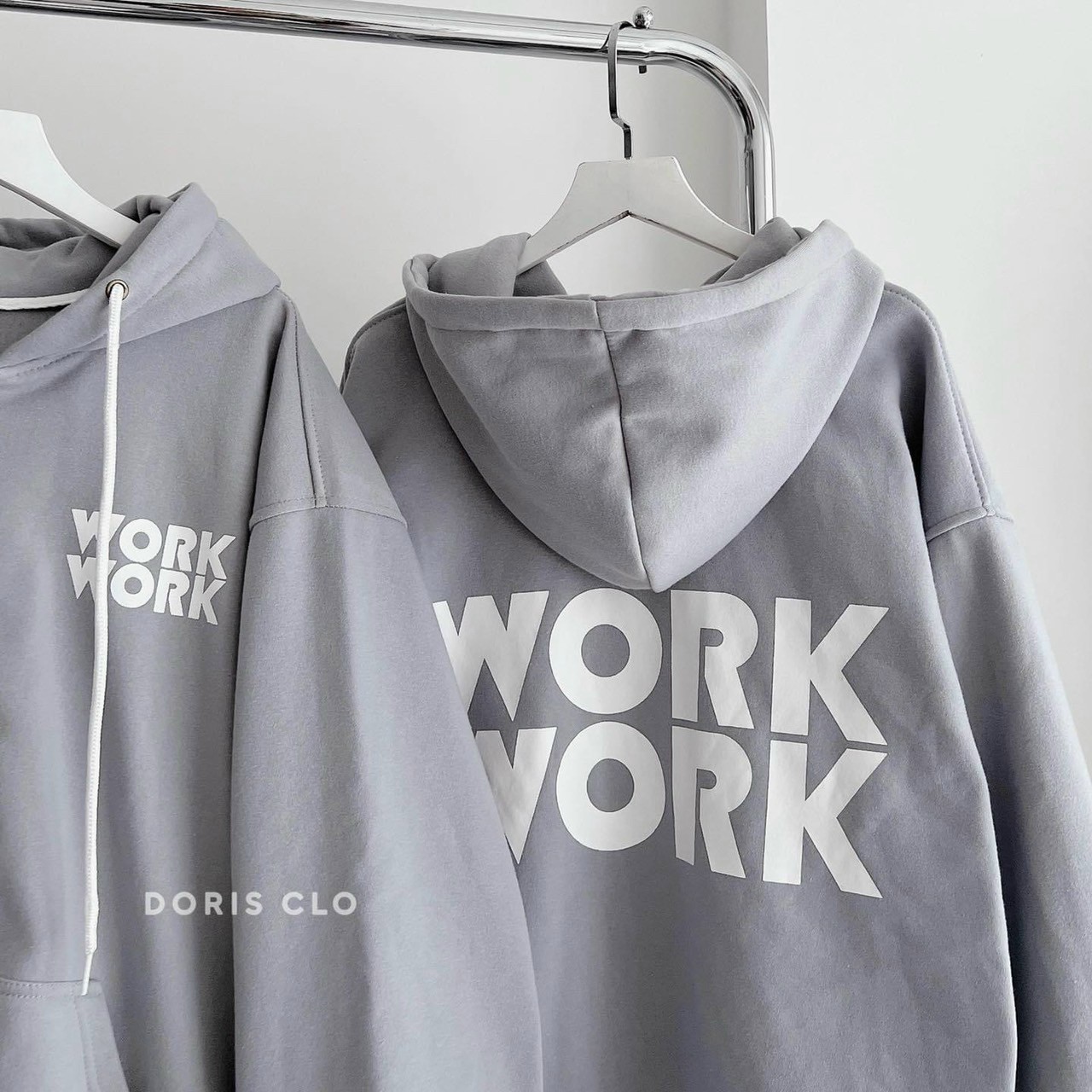 ÁO KHOÁC THU ĐỘNG FORM RỘNG BASIC LOGO NỔI BẬT WORK WORK FORM RỘNG THOẢI MÁI