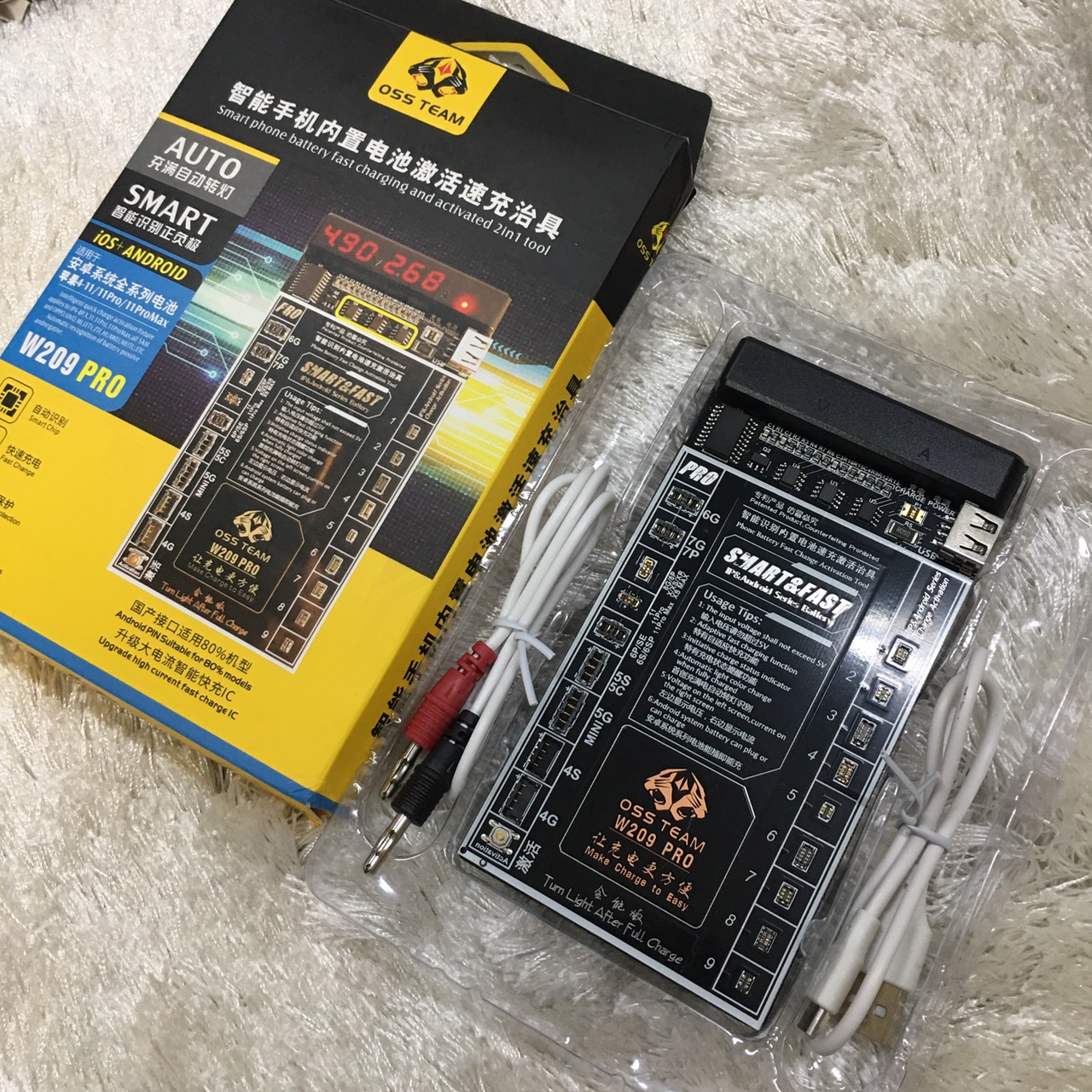 [HCM]Bộ W209pro: kích pin iphone từ 4 đến 11 promax và android