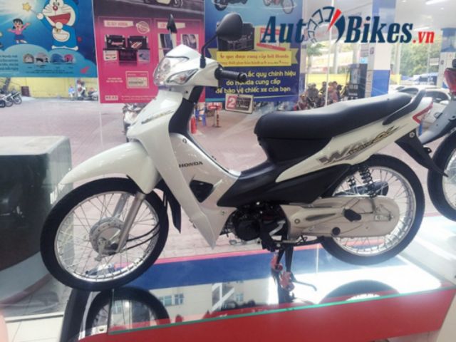 Bộ tem dán xe Wave A màu trắng đời 2015 xịn 3 lớp