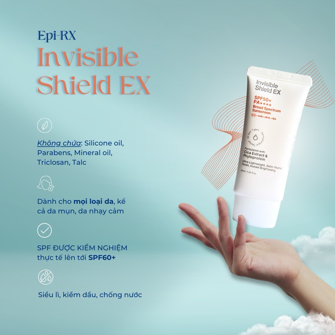 Kem chống nắng EPI-RX Invisible Shield EX SPF50++