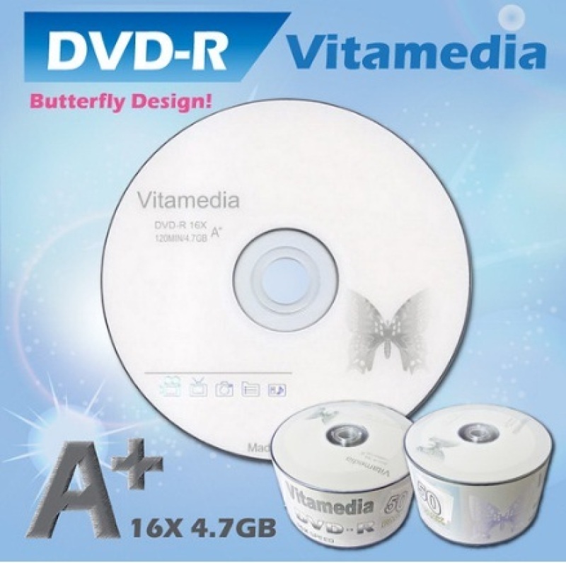 Bảng giá Đĩa trắng DVD Vitamedia 4.7G Lốc 50 full box Phong Vũ