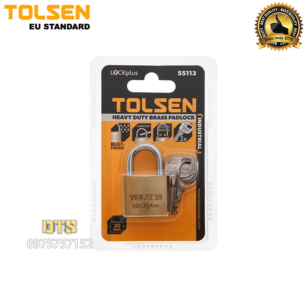 Ổ khoá bấm đồng dạng bóp công nghiệp TOLSEN đủ size 20-50mm, khoá treo đồng bấm siêu cứng, chống cắt, siêu gọn, ổ khoá chống trộm chống sét, khoá hòm khoá tủ, khoá treo, khoá móc, ổ khoá nhà cửa - Tiêu chuẩn xuất khẩu châu Âu