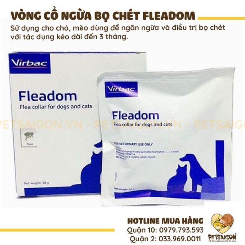 VÒNG CỔ NGỪA BỌ CHÉT FLEADOM CHO CHÓ MÈO