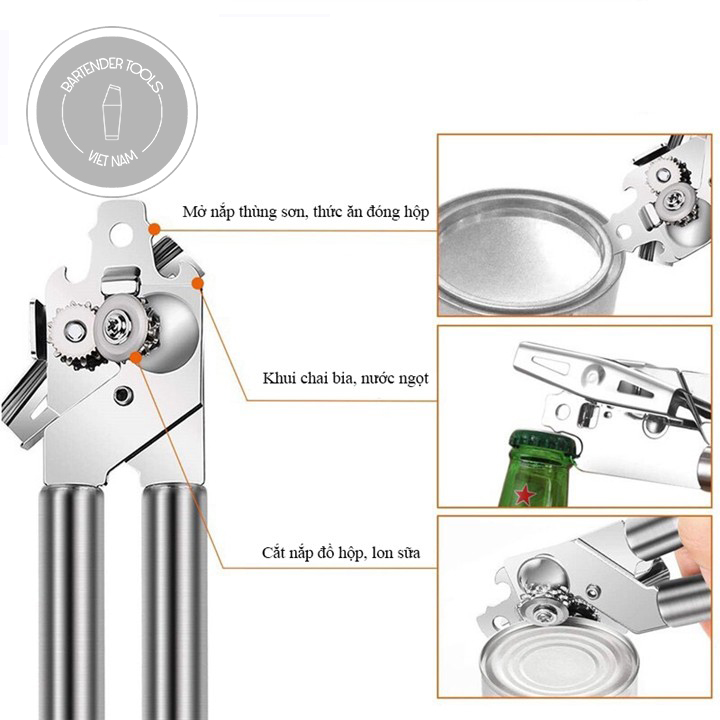 Dụng cụ khui nắp lon đa năng