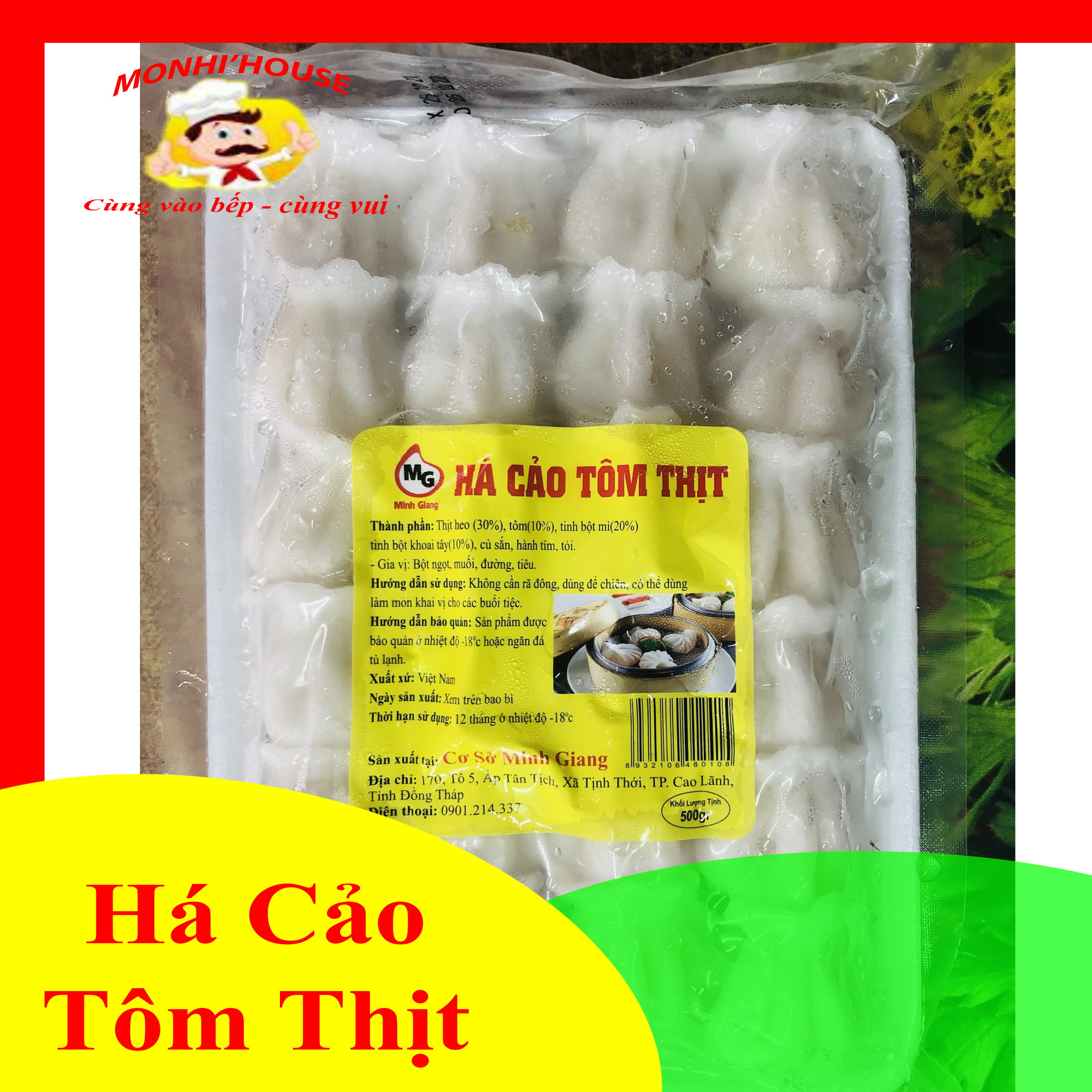 500g Há cảo tôm thịt thơm ngon