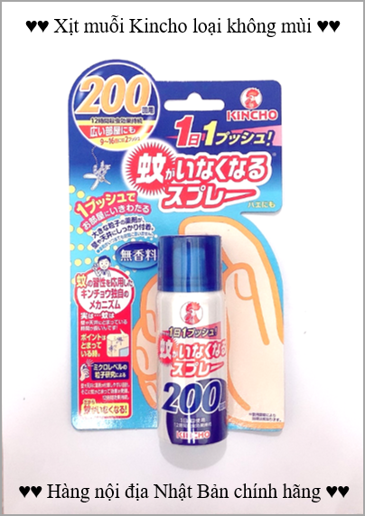 Xịt muỗi Nhật Bản Kincho 200 lần (Xịt là chết)