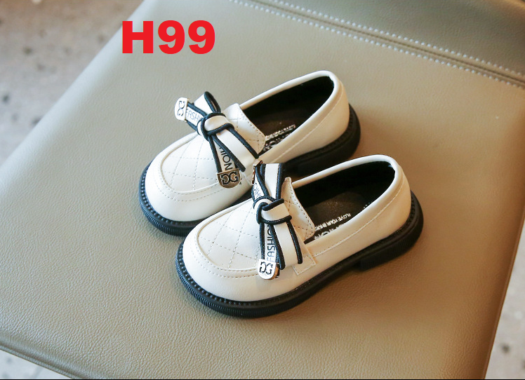 Giày lười nơ cho bé gái  H99 kem