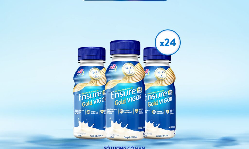 Thùng Sữa Bột Pha Sẵn Ensure Vigor 237ml