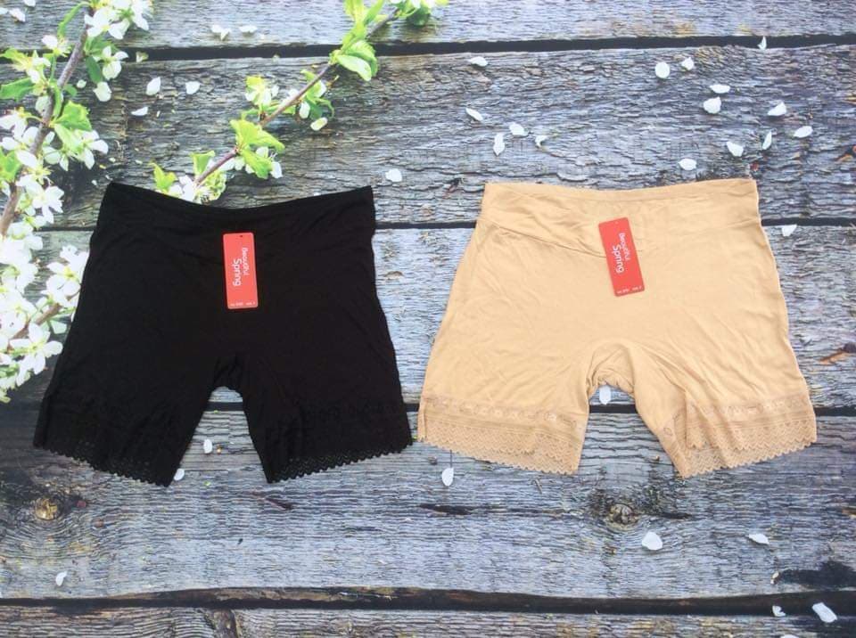 Quần Mặc Váy Bầu, Cạp Chéo, Chất Cotton Lanh Mềm Mịn