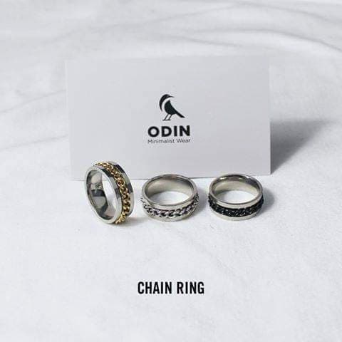 Nhẫn Chain titan bản xoay - ODIN