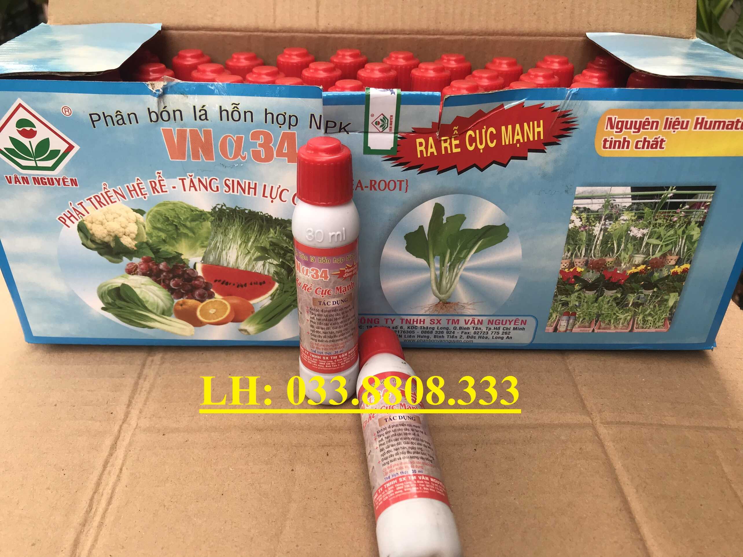 3 ống Ra Rễ Cực Mạnh VN34 - ống 30ml -- Tăng cường dưỡng chất cho cây- Tăng cường phát triển vi sinh vât, cải tạo đất