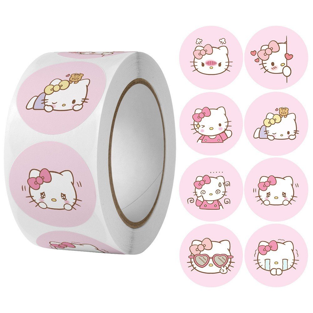 Cuộn 500 tem Sticker Sanrio dễ thương - 2.5cm