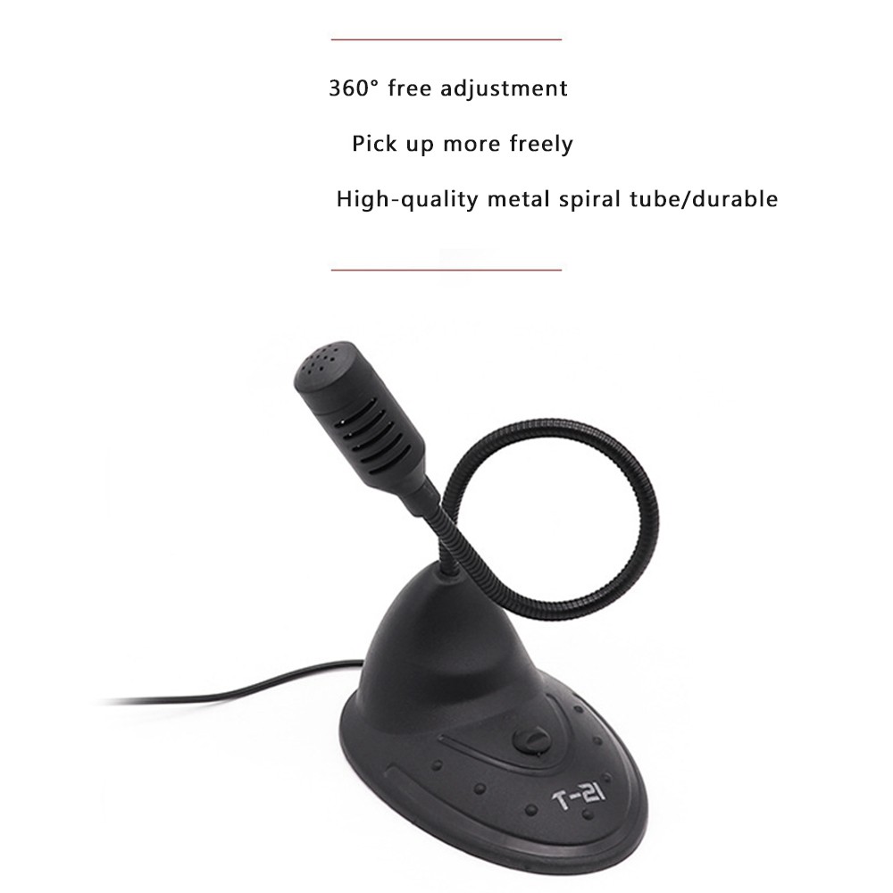 Mic chat voice, micro thu âm vi tính, micro có chân để bàn T-21