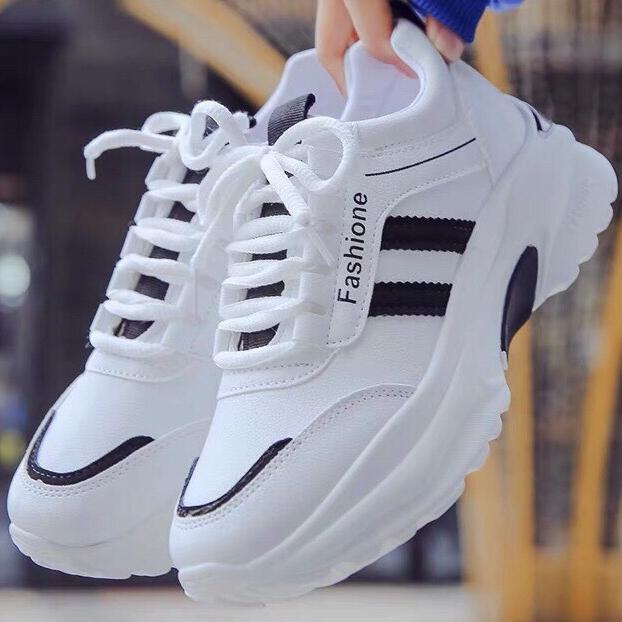 GIẦY SNEAKER NỮ 2 VẠCH FS TRẮNG ĐEN  HÓT HÍT