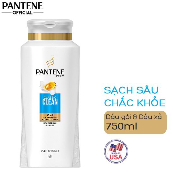 [XÃ HÀNG CHÍNH HÃNG USA-375ml/750ml] Dầu Gội - Xả Pantene Pro-V Classic Clean 2IN1