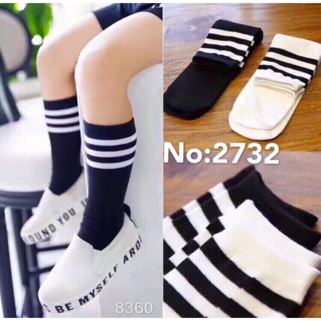 Combo 2 đôi tất cổ cao hàn quốc cho bé