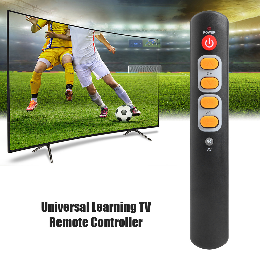Bản Sao Điều Khiển Từ Xa Học Tập 6 Nút Màu Vàng Lớn Thông Dụng IR Từ Xa, Cho Phụ Kiện TV STB