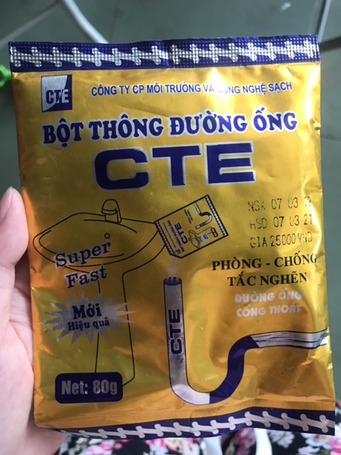 BỘT THÔNG ĐƯỜNG CỐNG CTE