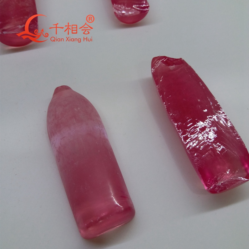 100g red corundum Rough raw material Synthetic ruby stone