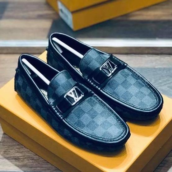 Giầy lười LLVV xanh xám nam