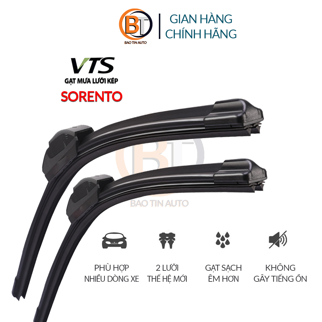 Kia Sorento dual blade car rain wiper 2 blades universal soft frame car rain wiper, Gat buy Oto Luoi Kep