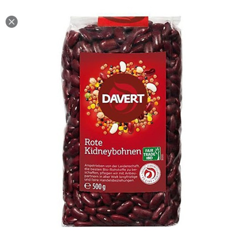 Đậu đỏ hữu cơ chưa rang Davert (500g)