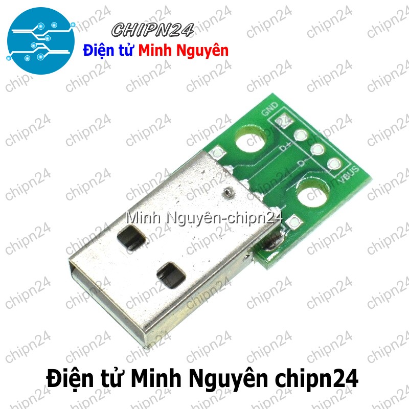 [2 cái] (K95) Đế chuyển Adapter USB A Đực to DIP (PCB chuyển, Mạch chuyển) - HH001566