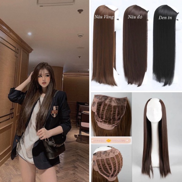 Tóc kẹp U ❤️FREESHIP❤️ nhập 5k khi nhập mã [TOCGIADEP] - tóc kẹp U thẳng