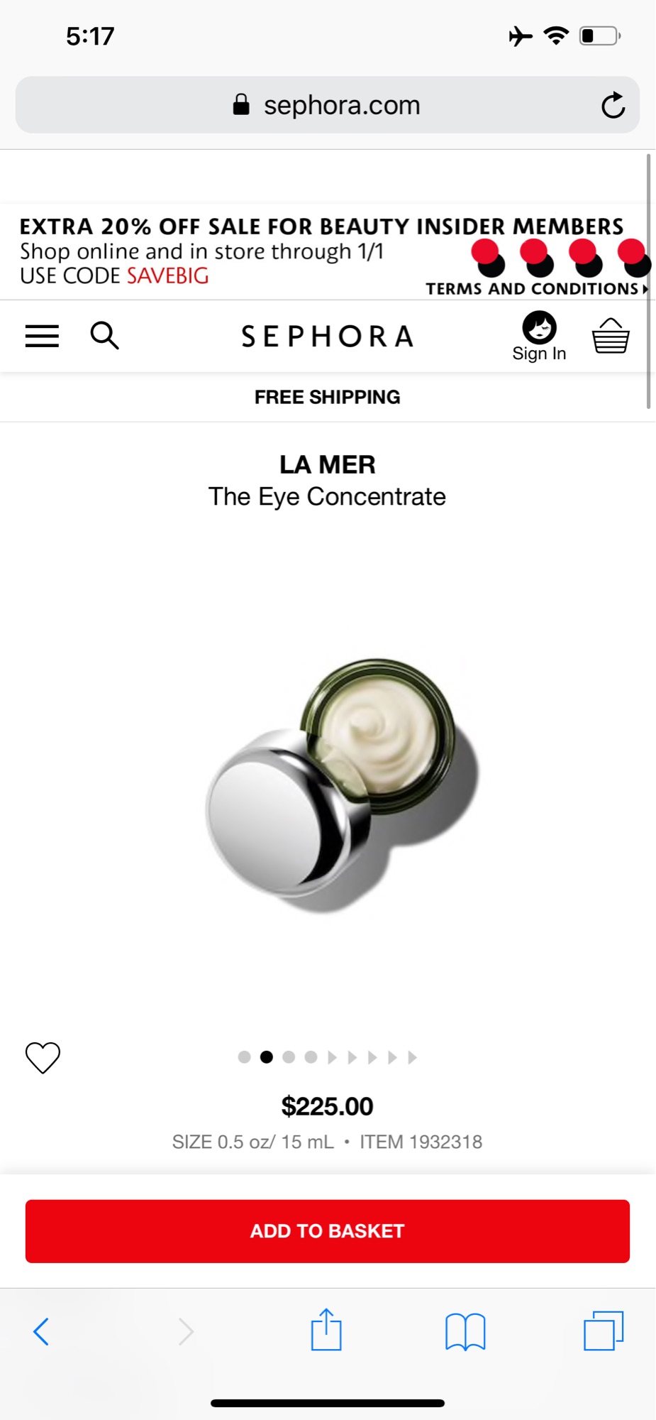 Kem dưỡng mắt La Mer (LA MER THE EYE CONCENTRATE)