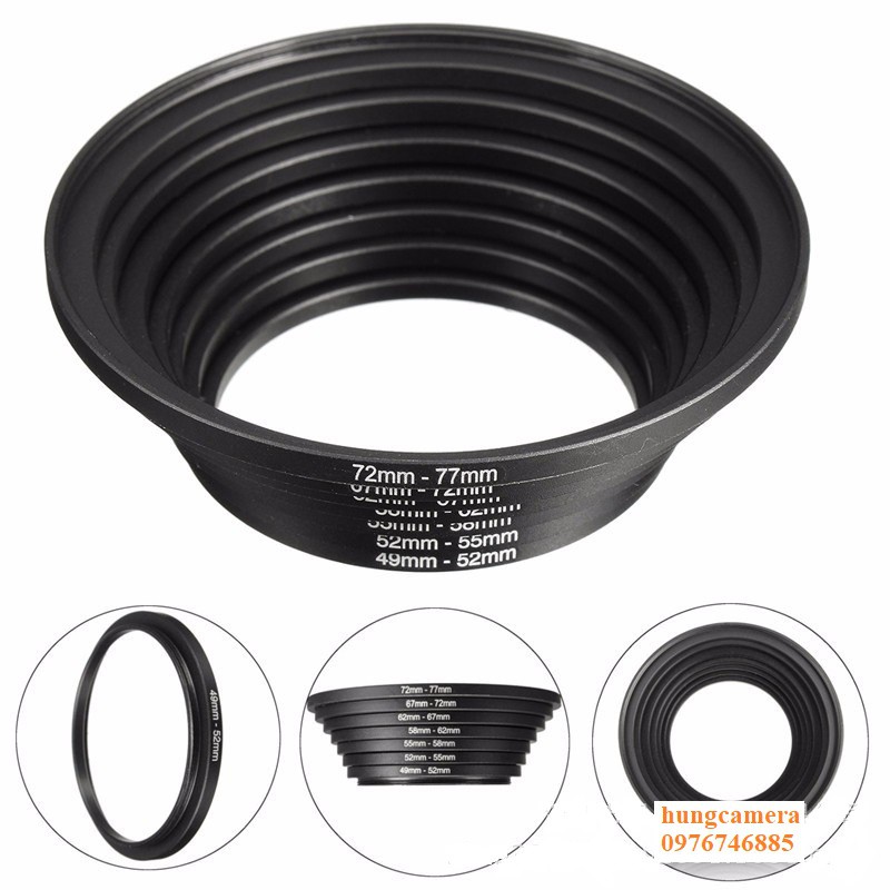(Đủ size) Step up ring - Vòng chuyển size filter của ống kính