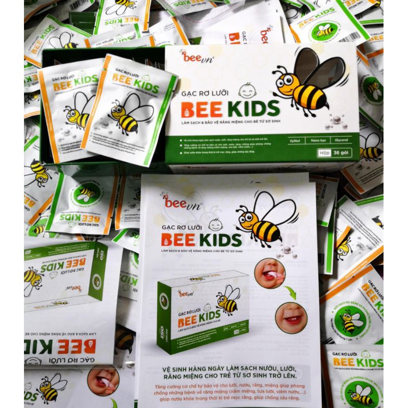 Gạc rơ lưỡi Bee Kids