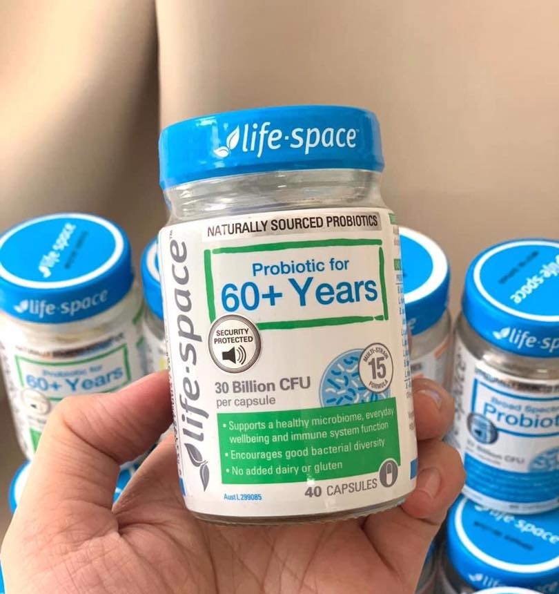 Men vi sinh Life Space Probiotic For 60+ Years 40 Capsules